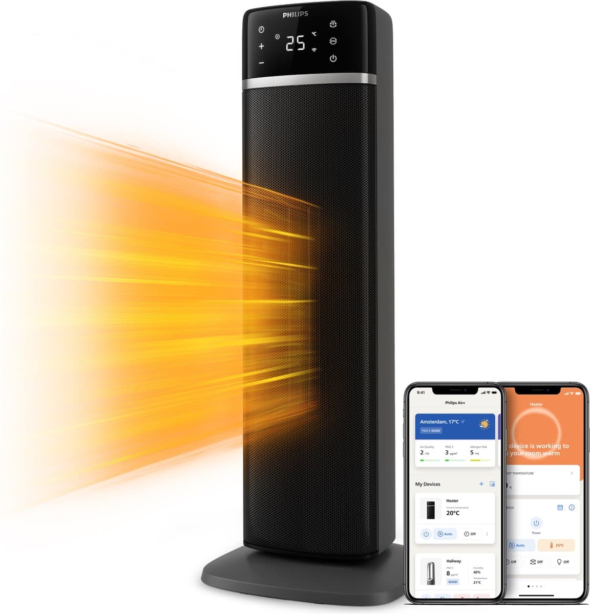 Philips 5000 Series CX5120/11 - Kachel - Keramische verwarming - 2000 Watt - Zwart productafbeelding 2