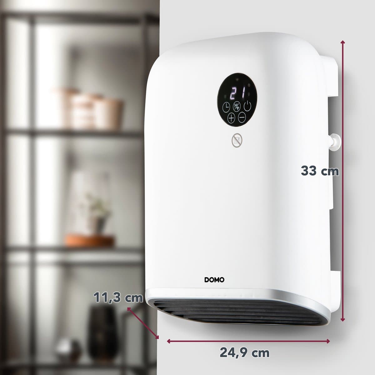DOMO DO7357F Badkamer Verwarming - Elektrische Kachel - Wifi bediening via App - IP24 - 2000W - Wit productafbeelding 6