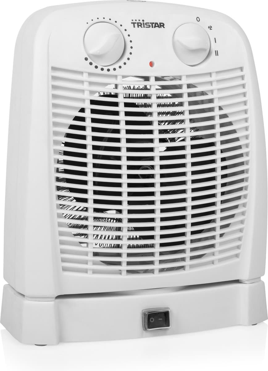 Elektrische kachel Tristar KA-5059 - Ventilatorkachel - 2 warmtestanden en ventilator - Campingkachel - Wit - Oscillerend - Overhittingsbeveiliging - Badkamerverwarming productafbeelding