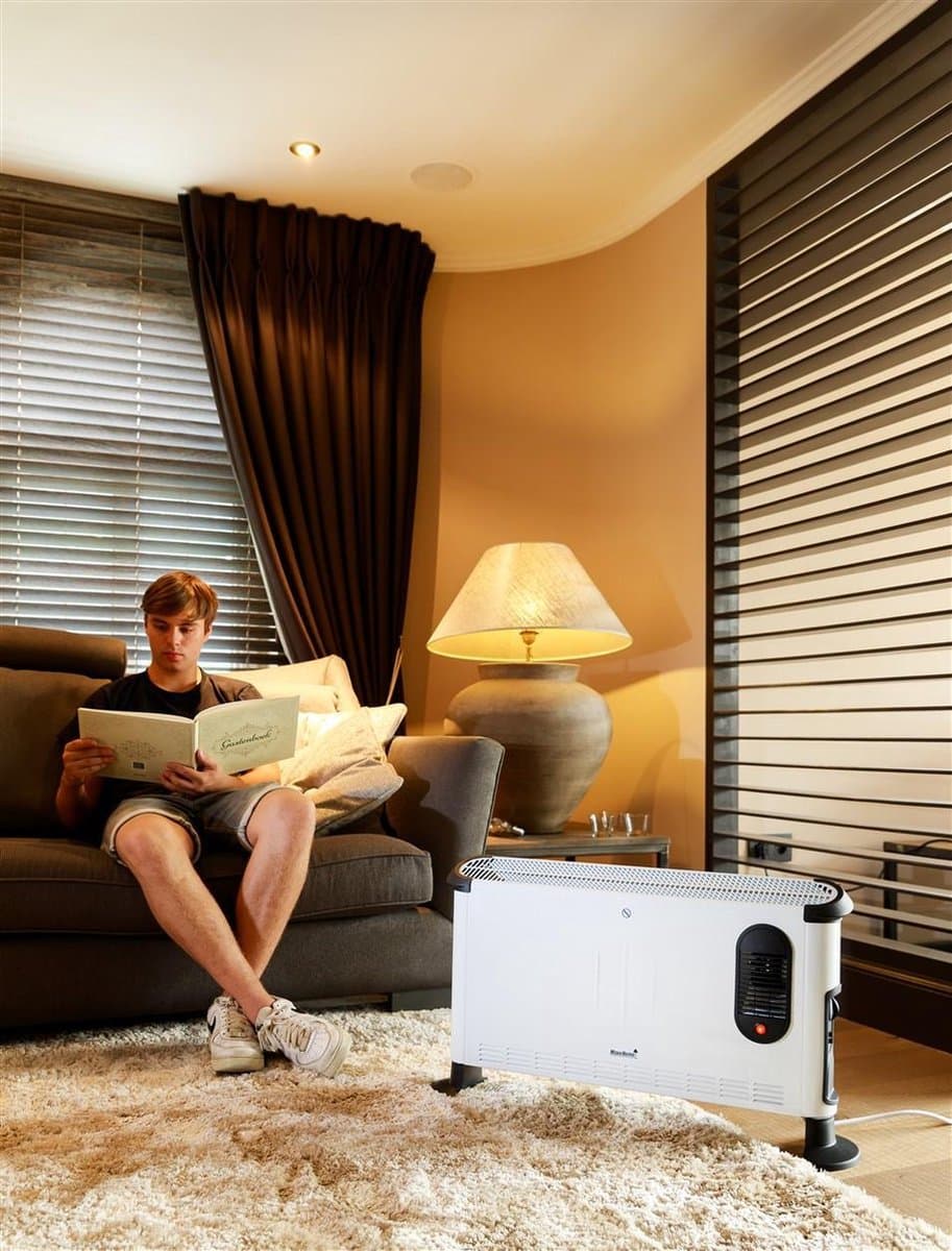MaxxHome Convectorkachel met turboventilator, elektrische verwarming, elektrische kachel, radiator met drie warmtestanden voor ruimtes tot 75 m³, voor binnen, thermostaat 3000 Watt productafbeelding 6